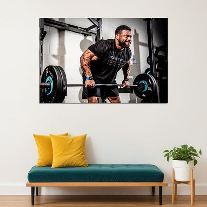 Nathan De Asha Gym Shot Famous Bodybuilder Poster Bodybuilding Workout HD Photo Print