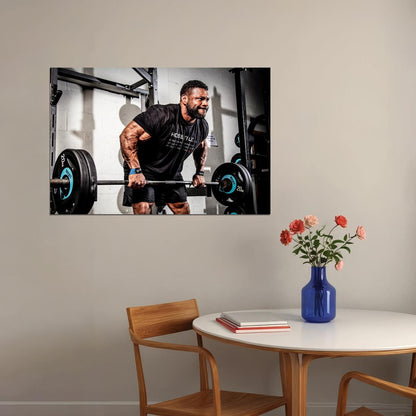 Nathan De Asha Gym Shot Famous Bodybuilder Poster Bodybuilding Workout HD Photo Print