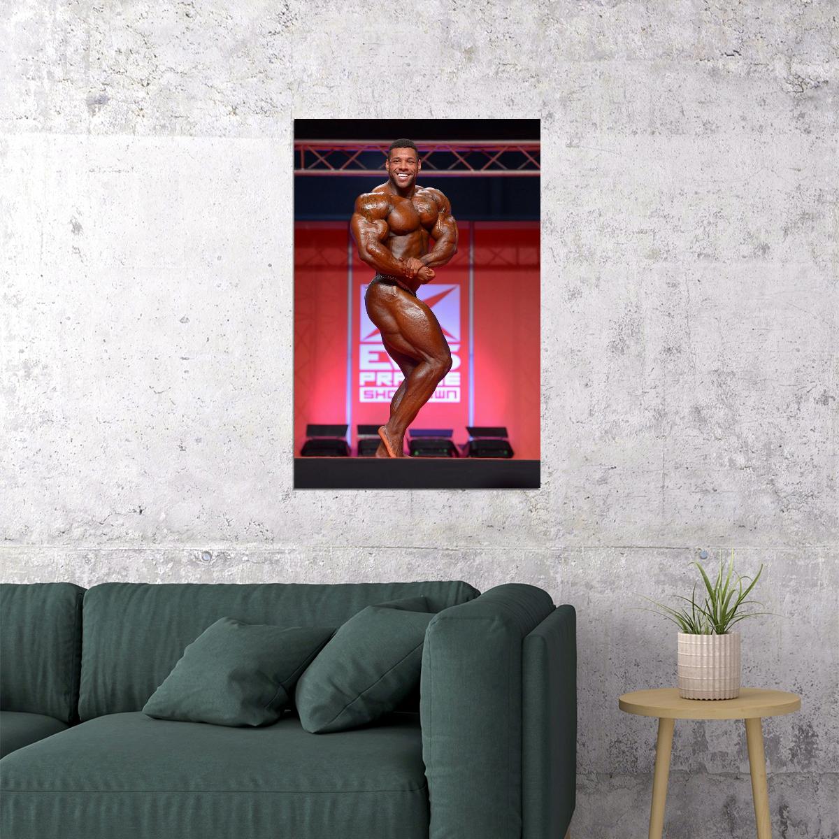 Nathan De Asha Olympia Shot Famous Bodybuilder Poster Bodybuilding Workout HD Photo Print