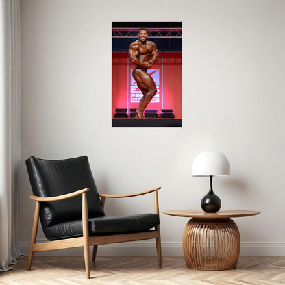 Nathan De Asha Olympia Shot Famous Bodybuilder Poster Bodybuilding Workout HD Photo Print