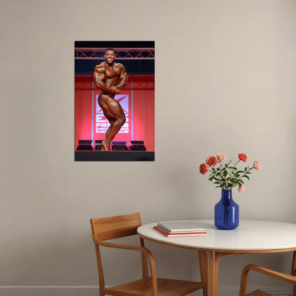 Nathan De Asha Olympia Shot Famous Bodybuilder Poster Bodybuilding Workout HD Photo Print