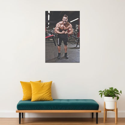 Regan Grimes Gym Shot Famous Bodybuilder Poster Bodybuilding Workout HD Photo Print