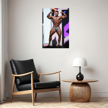 Regan Grimes Olympia Shot Famous Bodybuilder Poster Bodybuilding Workout HD Photo Print