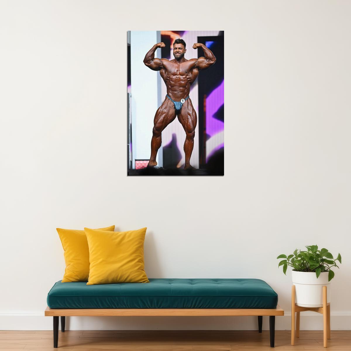 Regan Grimes Olympia Shot Famous Bodybuilder Poster Bodybuilding Workout HD Photo Print