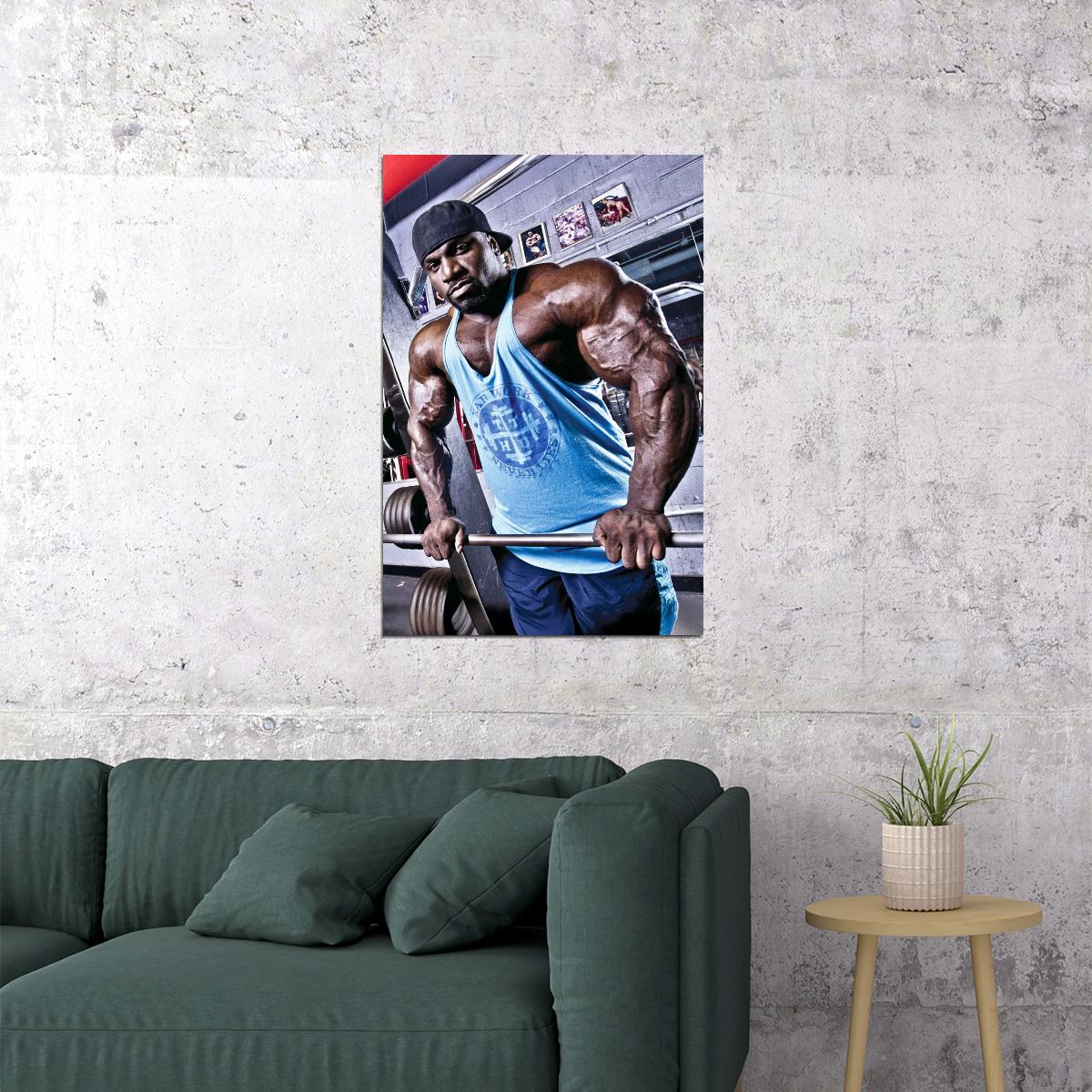 Akim Williams Gym Shot Famous Bodybuilder Poster Bodybuilding Workout HD Photo Print