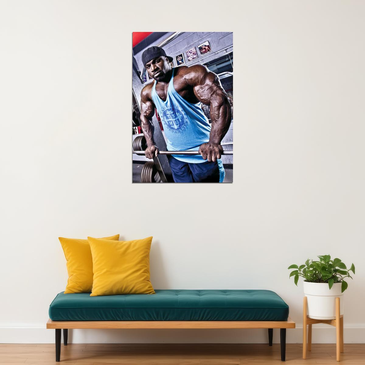 Akim Williams Gym Shot Famous Bodybuilder Poster Bodybuilding Workout HD Photo Print