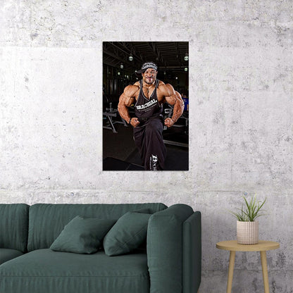 Roelly Winklaar Gym Pose Famous Bodybuilder Poster Bodybuilding Workout HD Photo Print