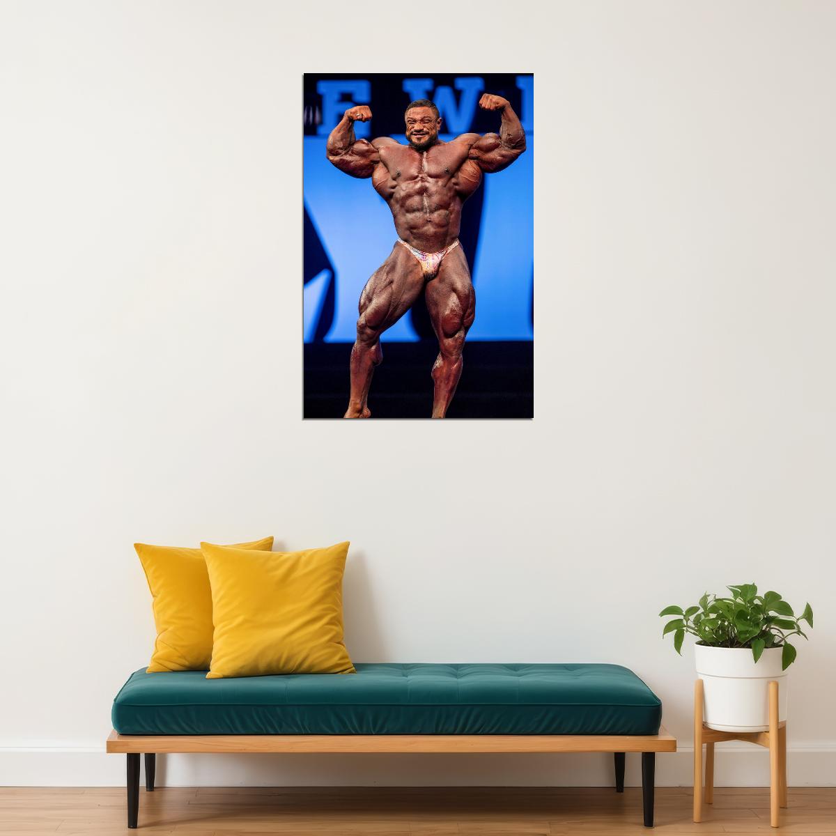 Roelly Winklaar Olympia Pose Famous Bodybuilder Poster Bodybuilding Workout HD Photo Print