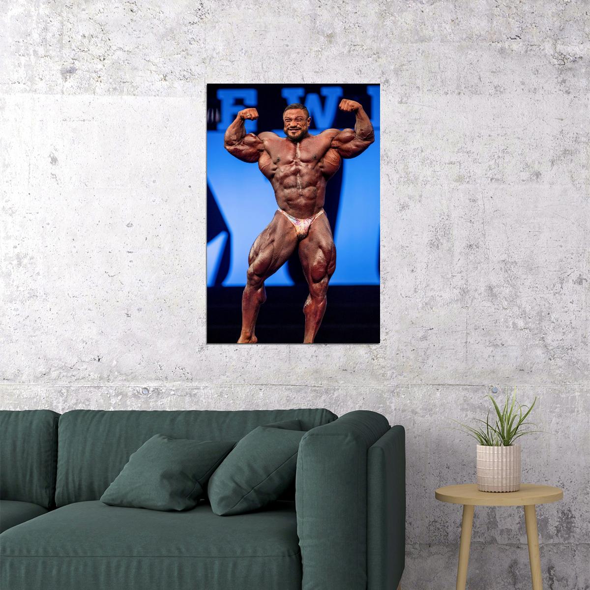 Roelly Winklaar Olympia Pose Famous Bodybuilder Poster Bodybuilding Workout HD Photo Print