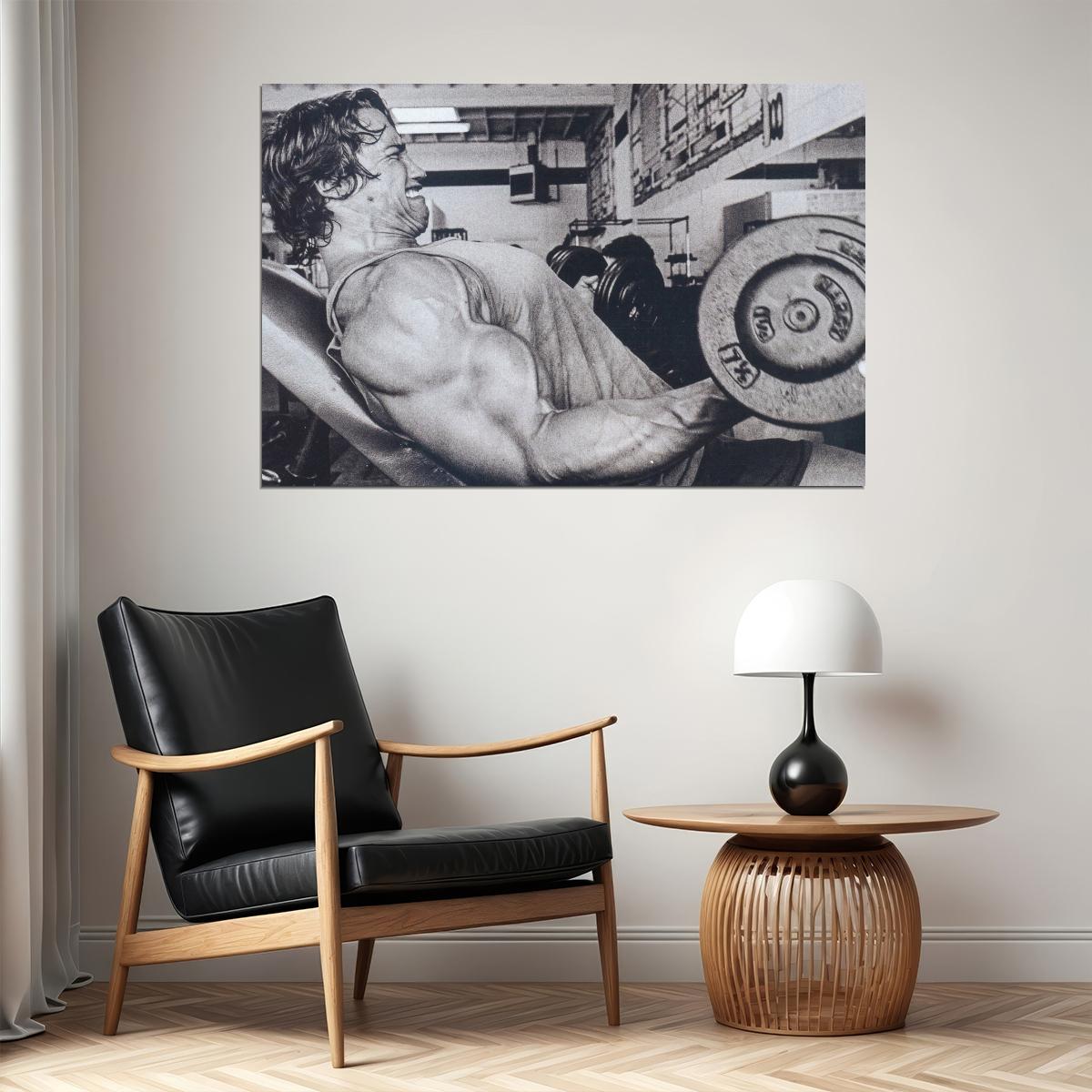 Arnold Schwarzenegger Old School Bodybuilding Icon Poster Famous Bodybuilder HD Photo Print