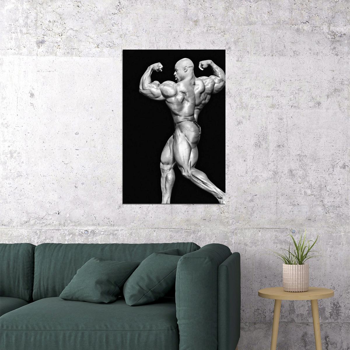 Ronnie Coleman Old School Bodybuilding Icon Poster Famous Bodybuilder HD Photo Print