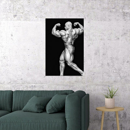 Ronnie Coleman Old School Bodybuilding Icon Poster Famous Bodybuilder HD Photo Print