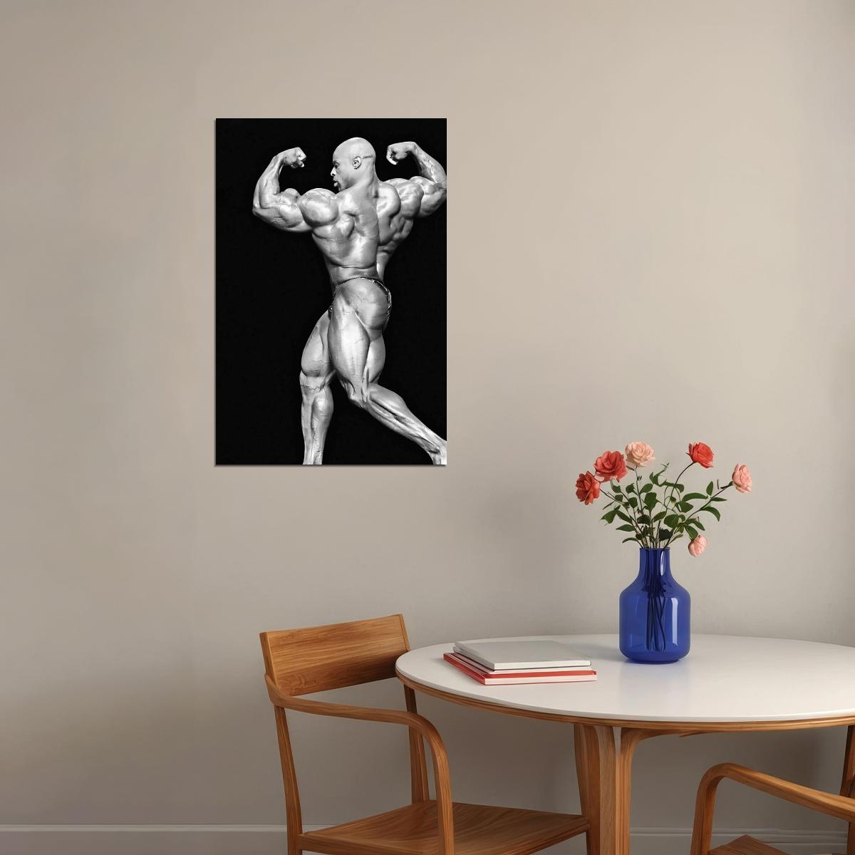 Ronnie Coleman Old School Bodybuilding Icon Poster Famous Bodybuilder HD Photo Print