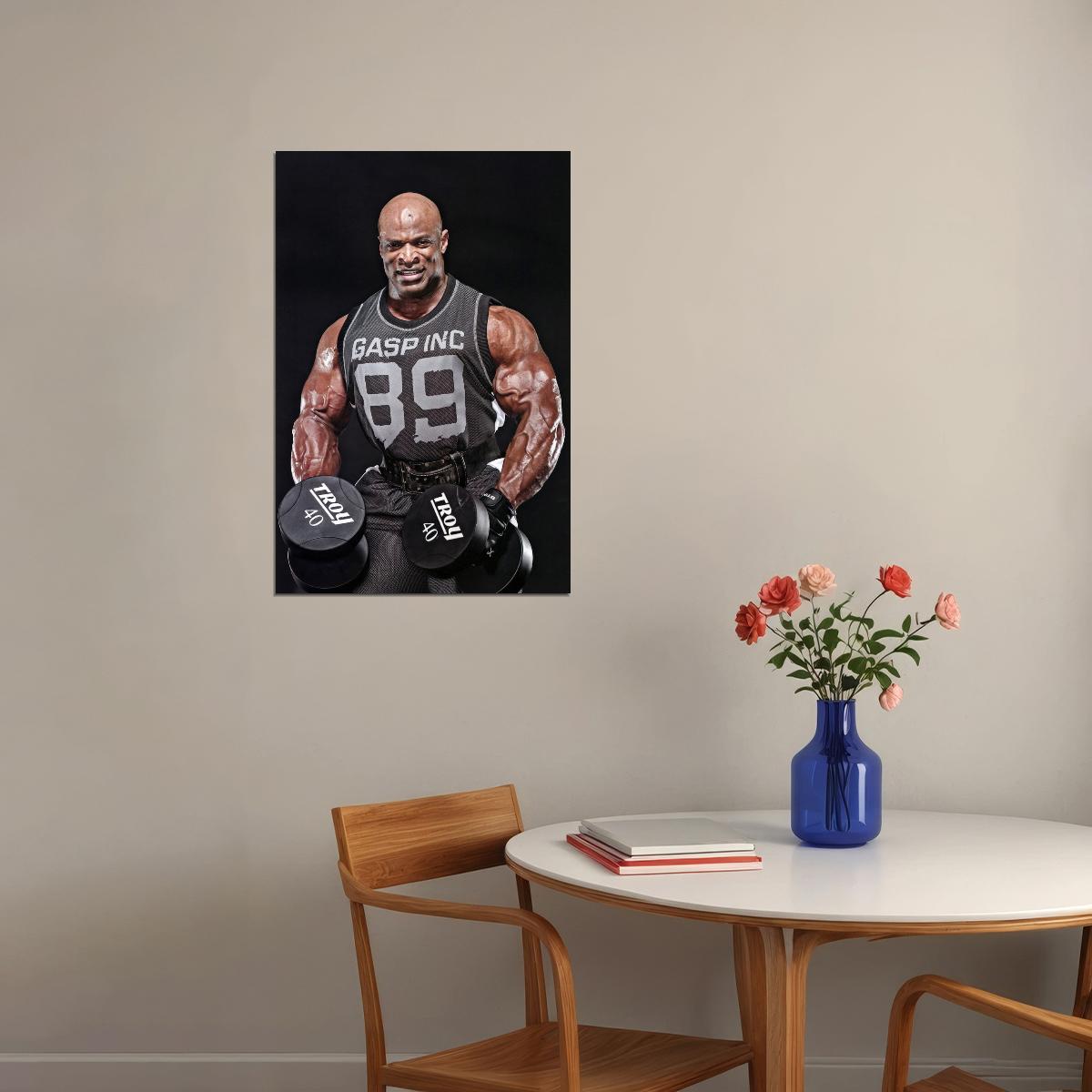 Ronnie Coleman Old School Bodybuilding Icon Poster Famous Bodybuilder HD Photo Print - xonomax
