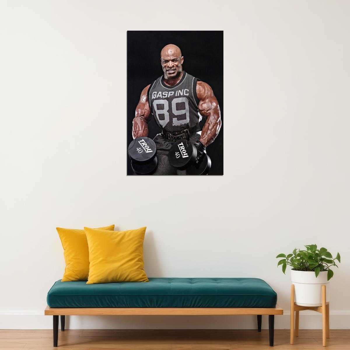 Ronnie Coleman Old School Bodybuilding Icon Poster Famous Bodybuilder HD Photo Print - xonomax