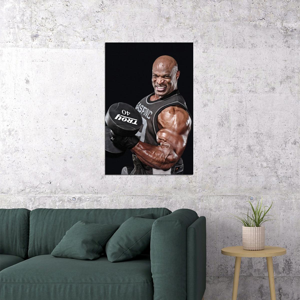 Ronnie Coleman Old School Bodybuilding Icon Poster Famous Bodybuilder HD Photo Print