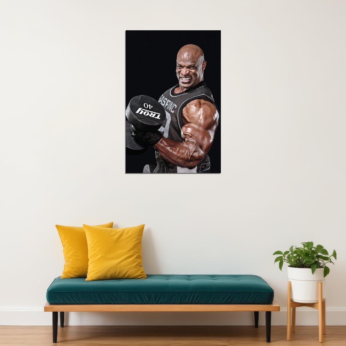 Ronnie Coleman Old School Bodybuilding Icon Poster Famous Bodybuilder HD Photo Print