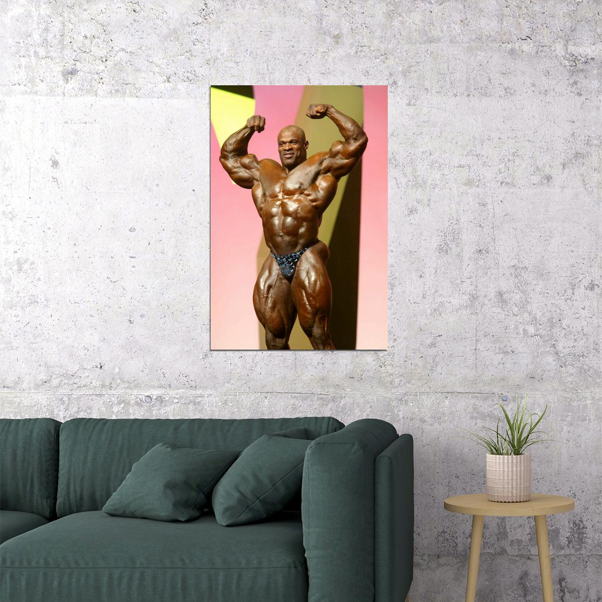 Ronnie Coleman Old School Bodybuilding Icon Poster Famous Bodybuilder HD Photo Print