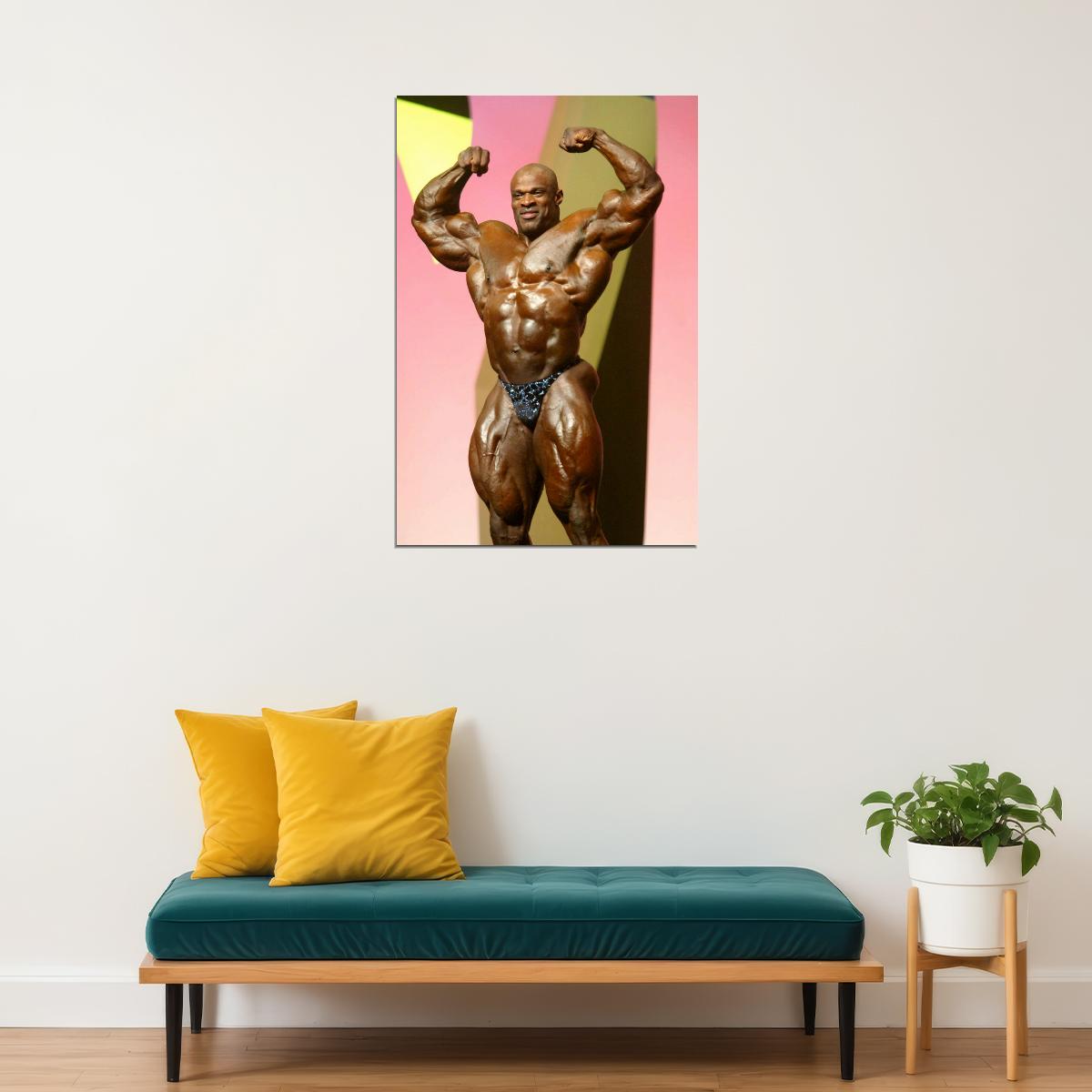 Ronnie Coleman Old School Bodybuilding Icon Poster Famous Bodybuilder HD Photo Print