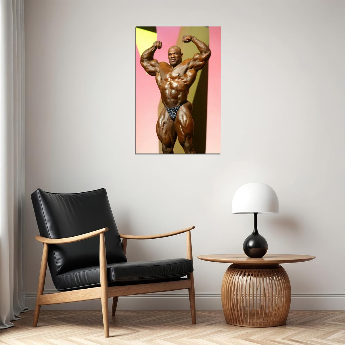 Ronnie Coleman Old School Bodybuilding Icon Poster Famous Bodybuilder HD Photo Print