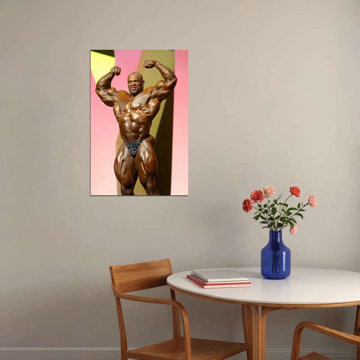 Ronnie Coleman Old School Bodybuilding Icon Poster Famous Bodybuilder HD Photo Print