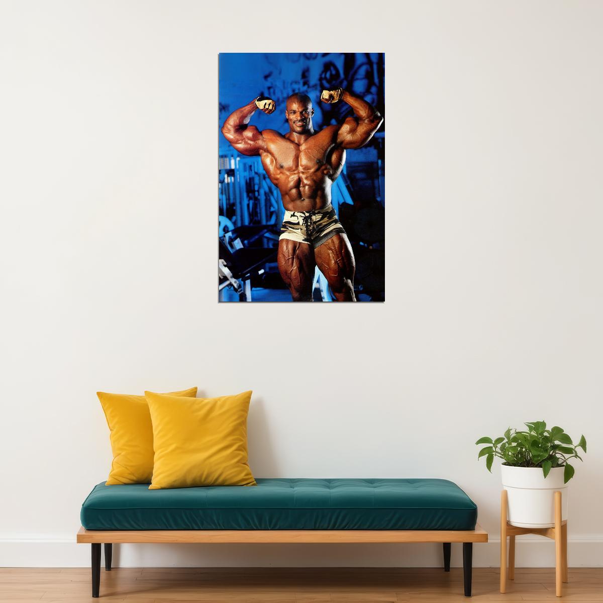 Ronnie Coleman Old School Bodybuilding Icon Poster Famous Bodybuilder HD Photo Print - xonomax
