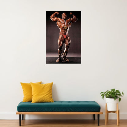 Lee Haney Olympia 1991 Old School Bodybuilding Icon Poster Famous Bodybuilder HD Photo Print