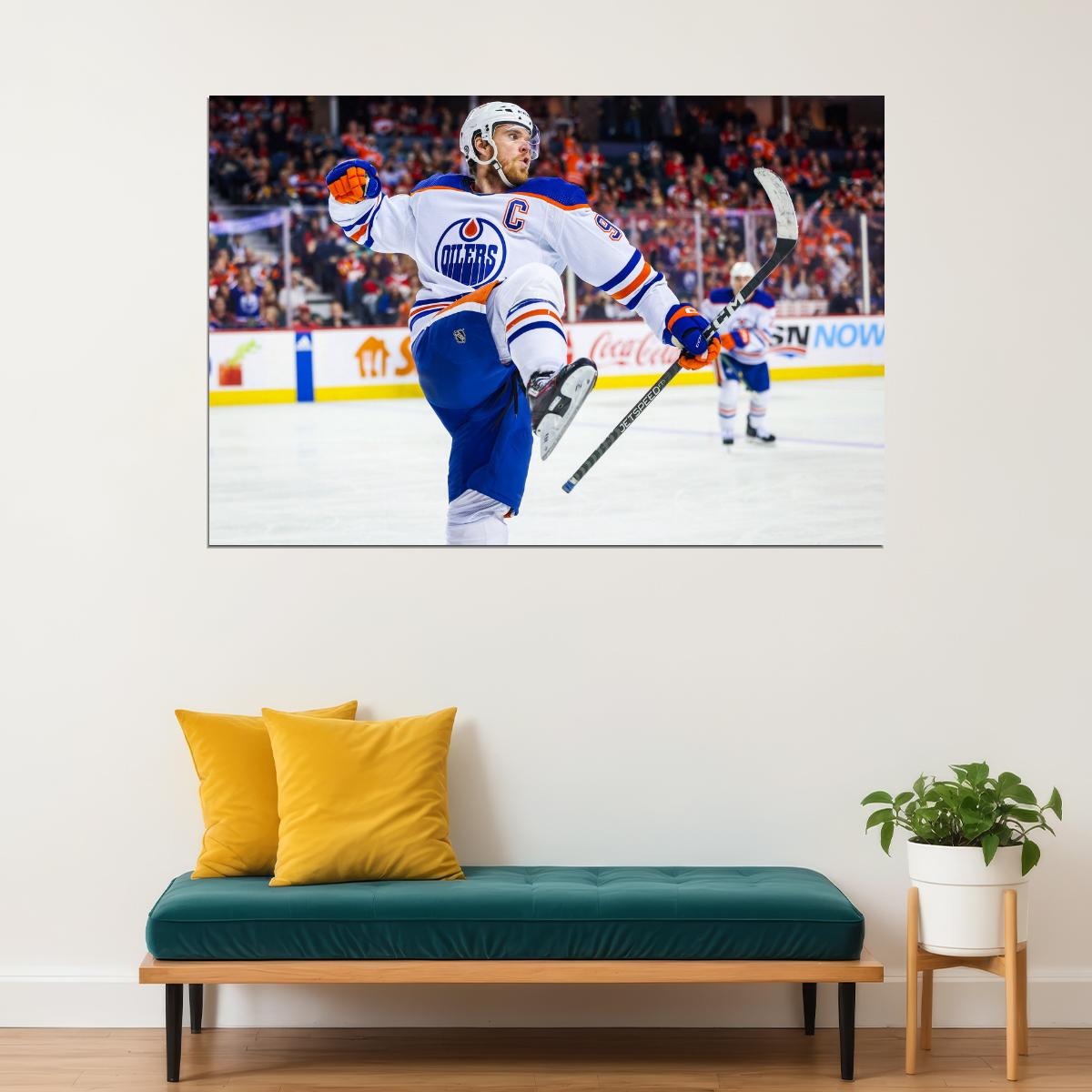 Connor McDavid Famous USA Hockey Player Poster North America Hockey HD Photo Print