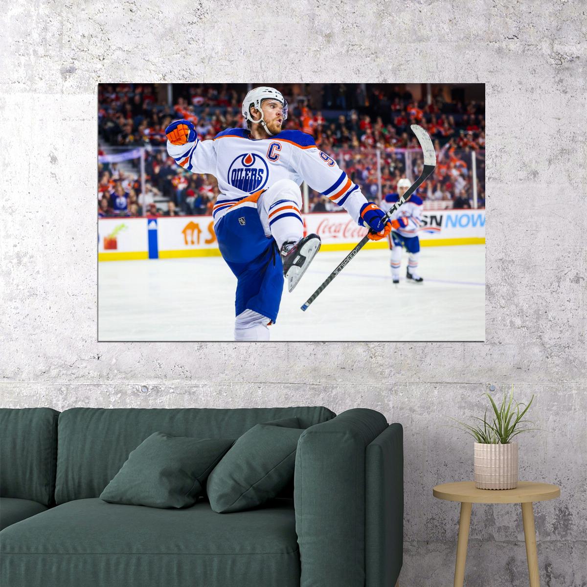 Connor McDavid Famous USA Hockey Player Poster North America Hockey HD Photo Print