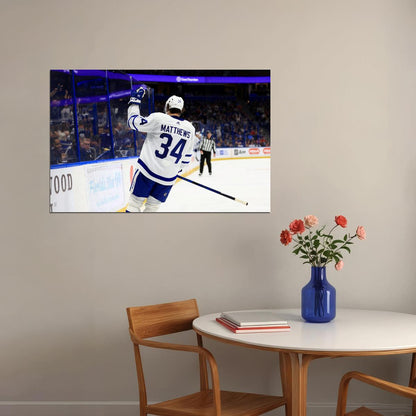 Auston Matthews Cool Back Shot Famous USA Hockey Player Poster North America Hockey HD Photo Print