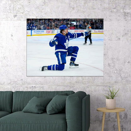 Auston Matthews Pose Famous USA Hockey Player Poster North America Hockey HD Photo Print