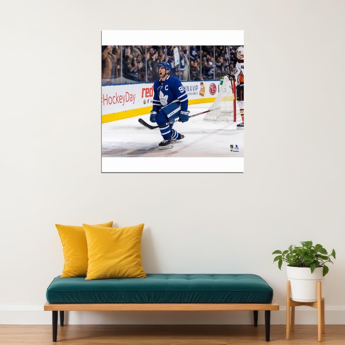 John Tavares Scream Famous USA Hockey Player Poster North America Hockey HD Photo Print