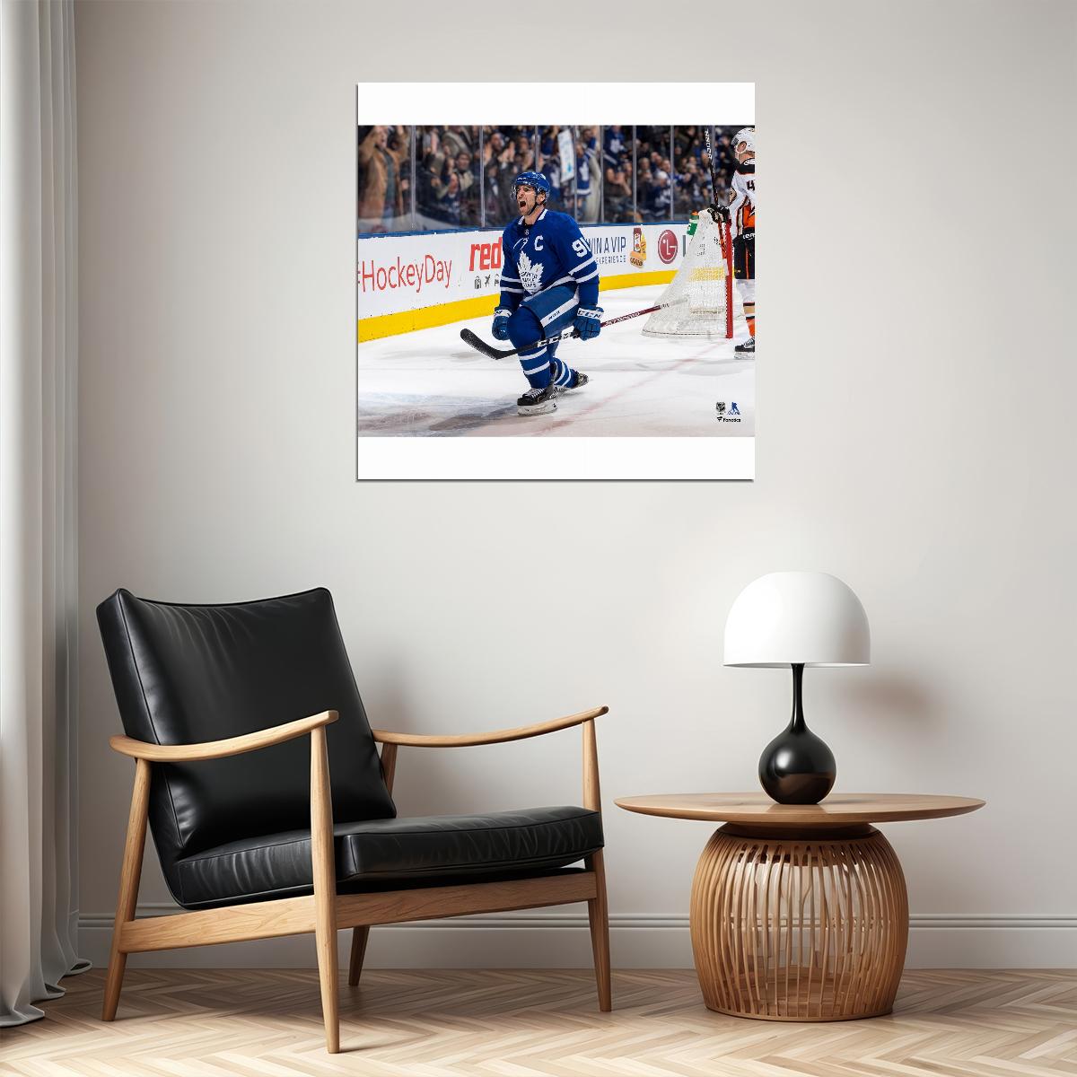 John Tavares Scream Famous USA Hockey Player Poster North America Hockey HD Photo Print