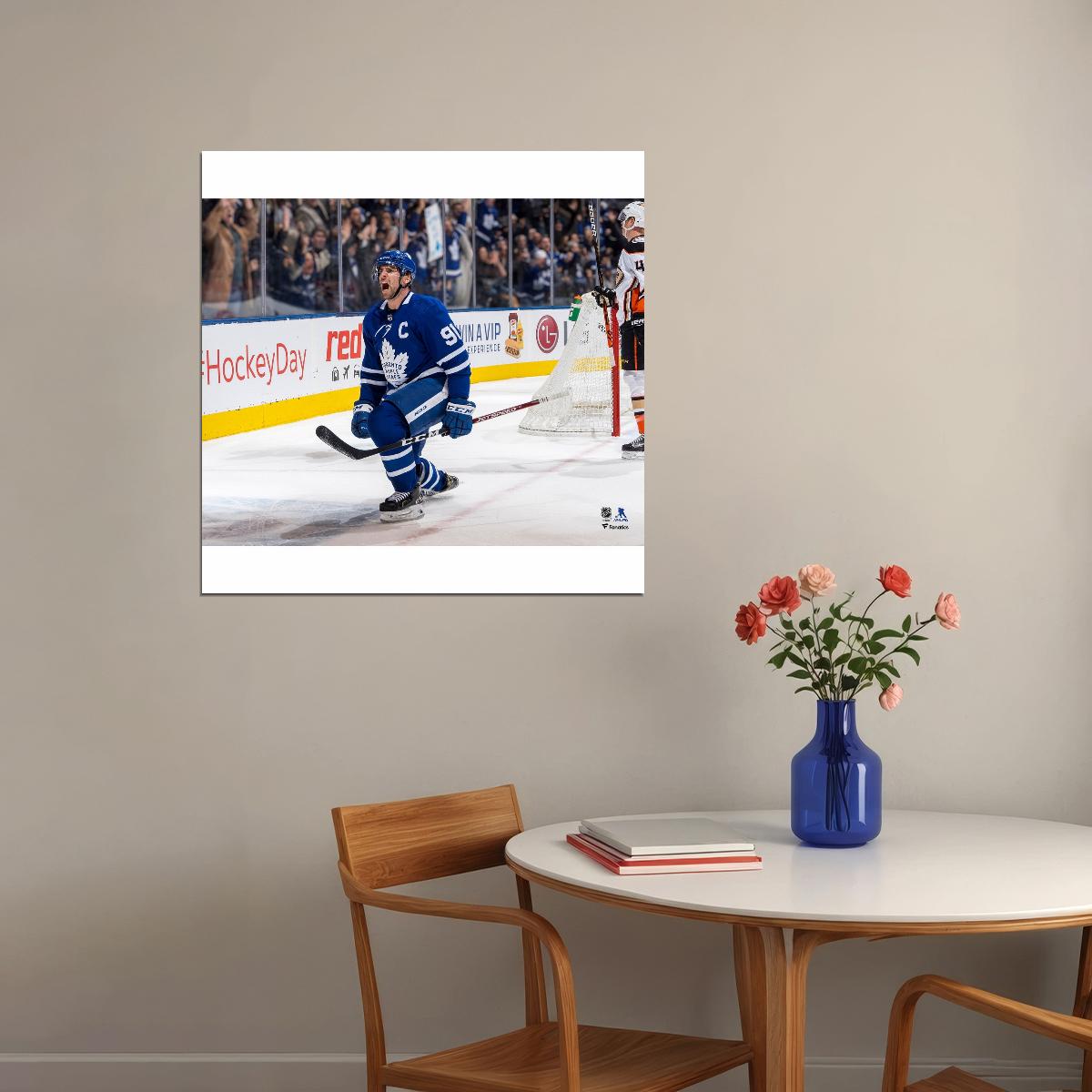 John Tavares Scream Famous USA Hockey Player Poster North America Hockey HD Photo Print