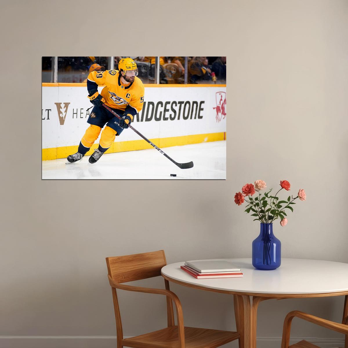 Roman Josi Famous USA Hockey Player Poster North America Hockey HD Photo Print