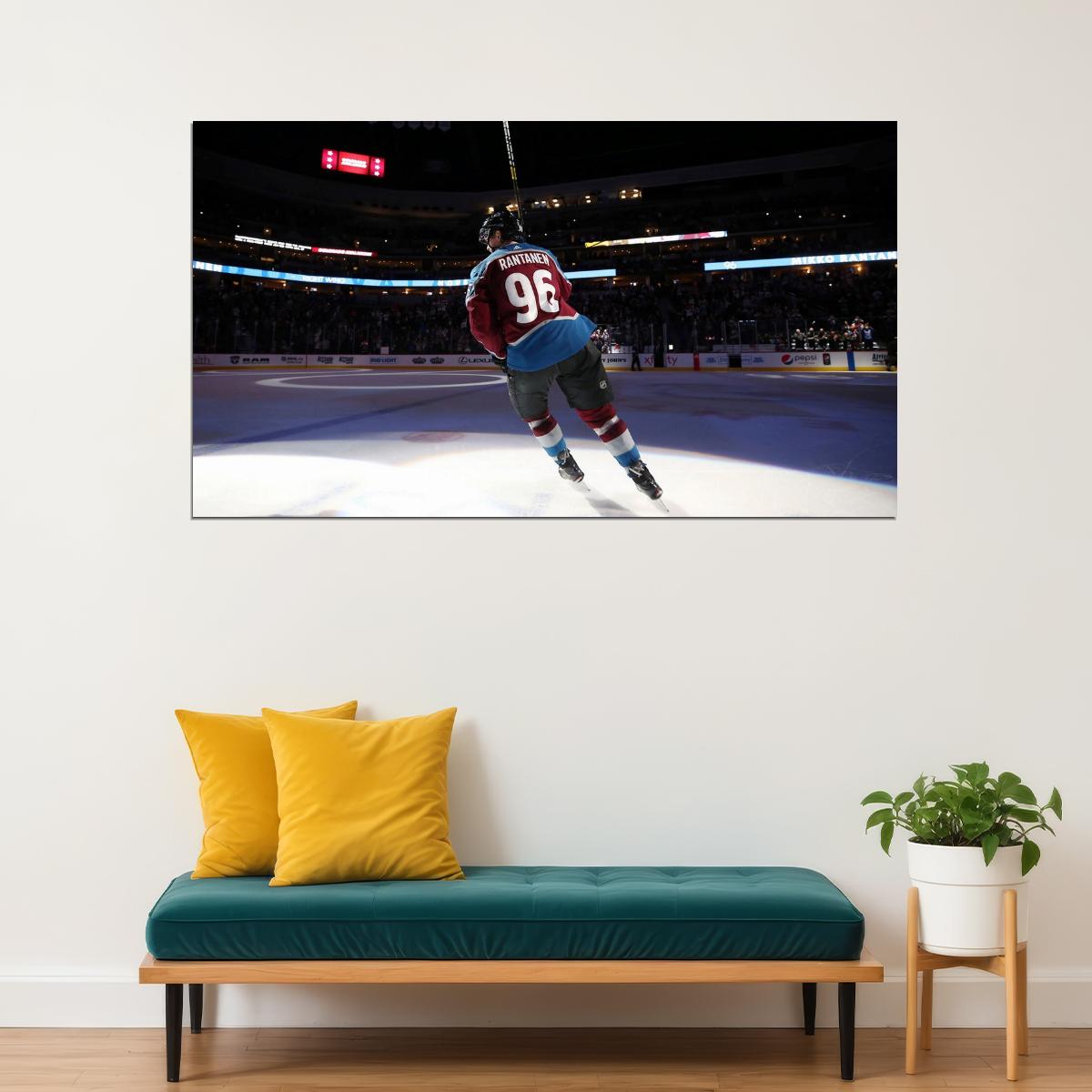 Mikko Rantanen Back Shot Famous USA Hockey Player Poster North America Hockey HD Photo Print - xonomax