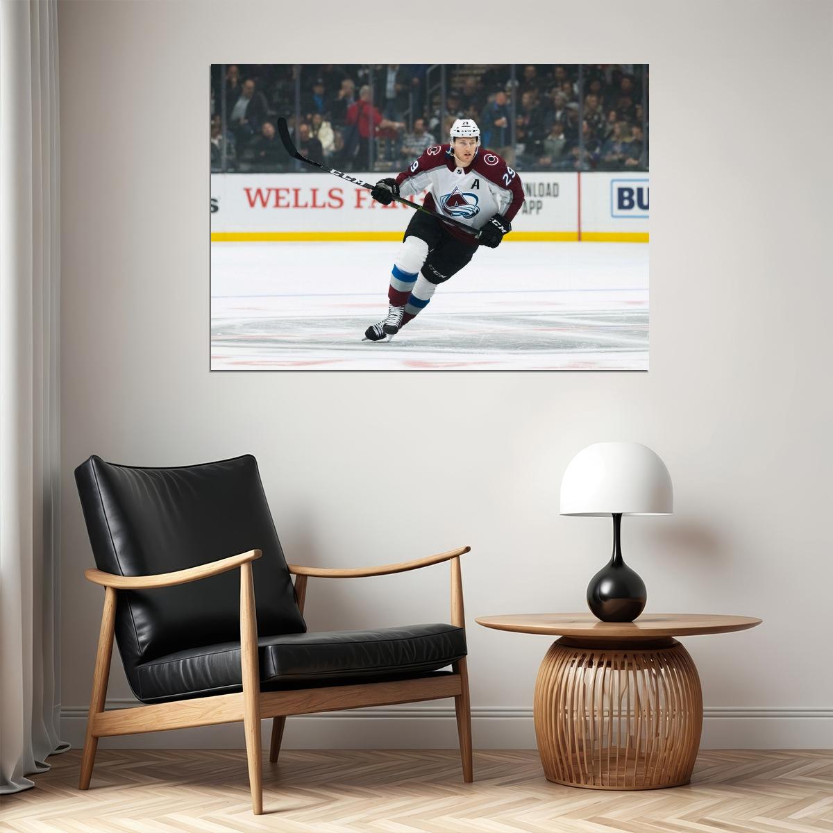 Nathan MacKinnon Famous USA Hockey Player Poster North America Hockey HD Photo Print - xonomax