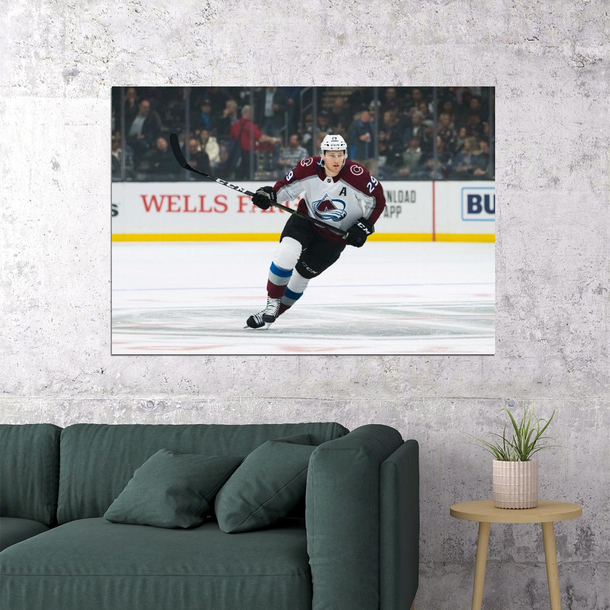 Nathan MacKinnon Famous USA Hockey Player Poster North America Hockey HD Photo Print - xonomax
