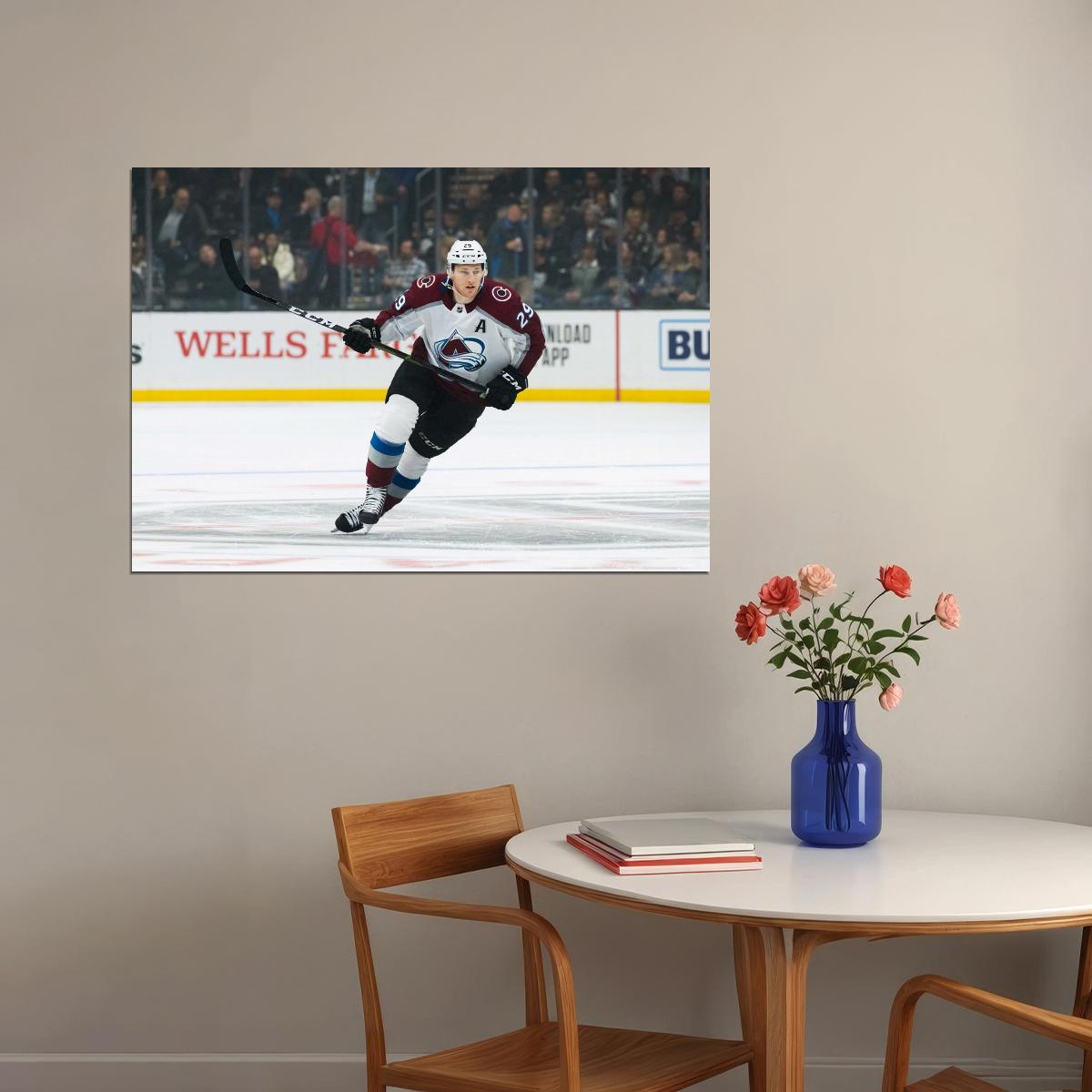 Nathan MacKinnon Famous USA Hockey Player Poster North America Hockey HD Photo Print - xonomax