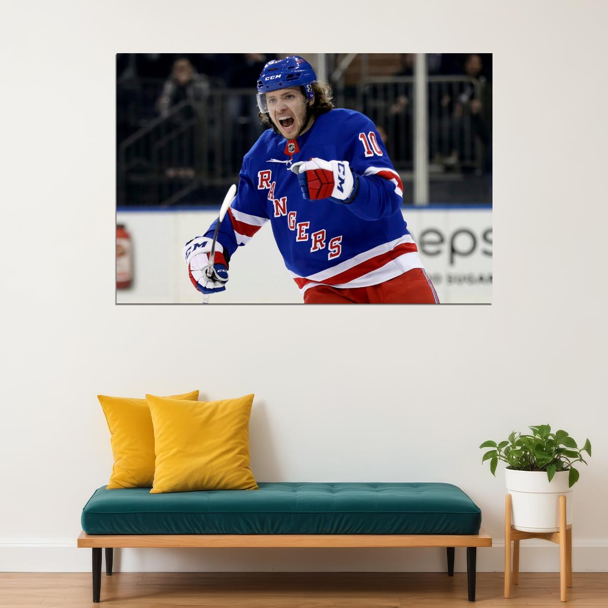 Artemi Panarin Scream Famous USA Hockey Player Poster North America Hockey HD Photo Print