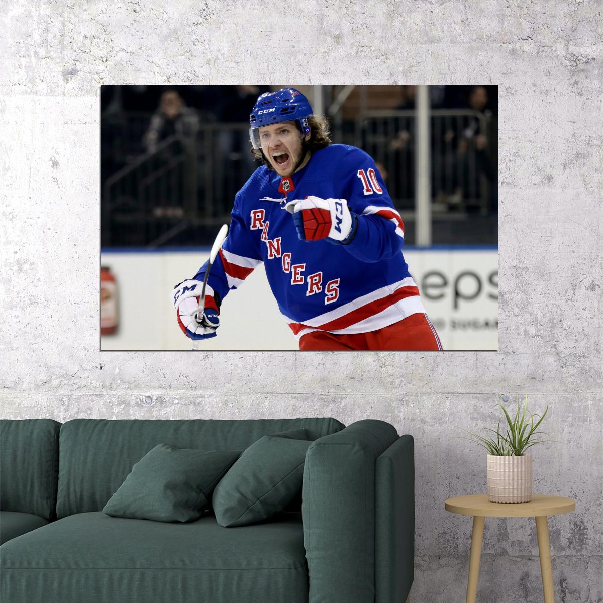 Artemi Panarin Scream Famous USA Hockey Player Poster North America Hockey HD Photo Print