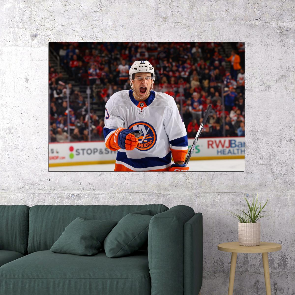 Mathew Barzal Scream Famous USA Hockey Player Poster North America Hockey HD Photo Print