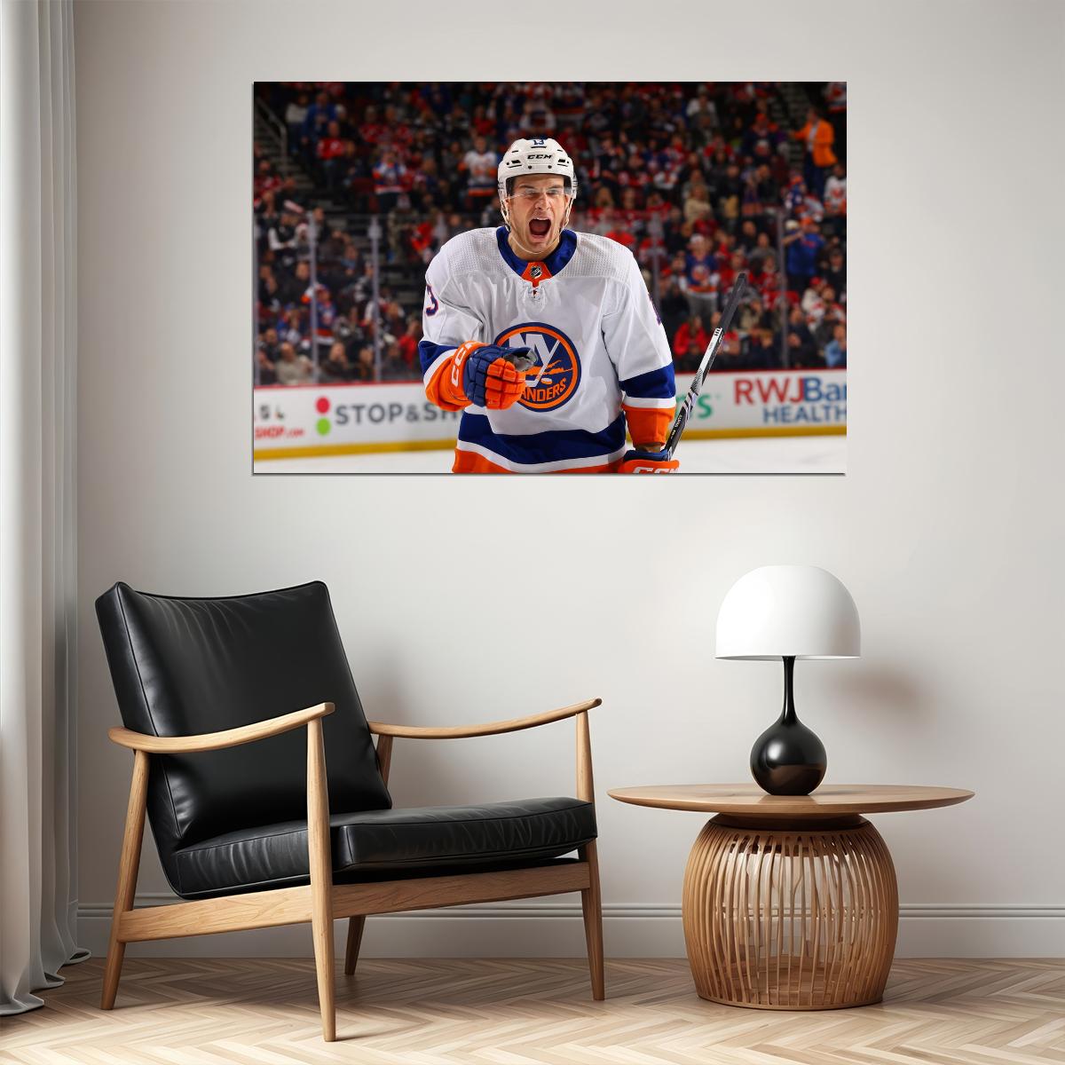 Mathew Barzal Scream Famous USA Hockey Player Poster North America Hockey HD Photo Print