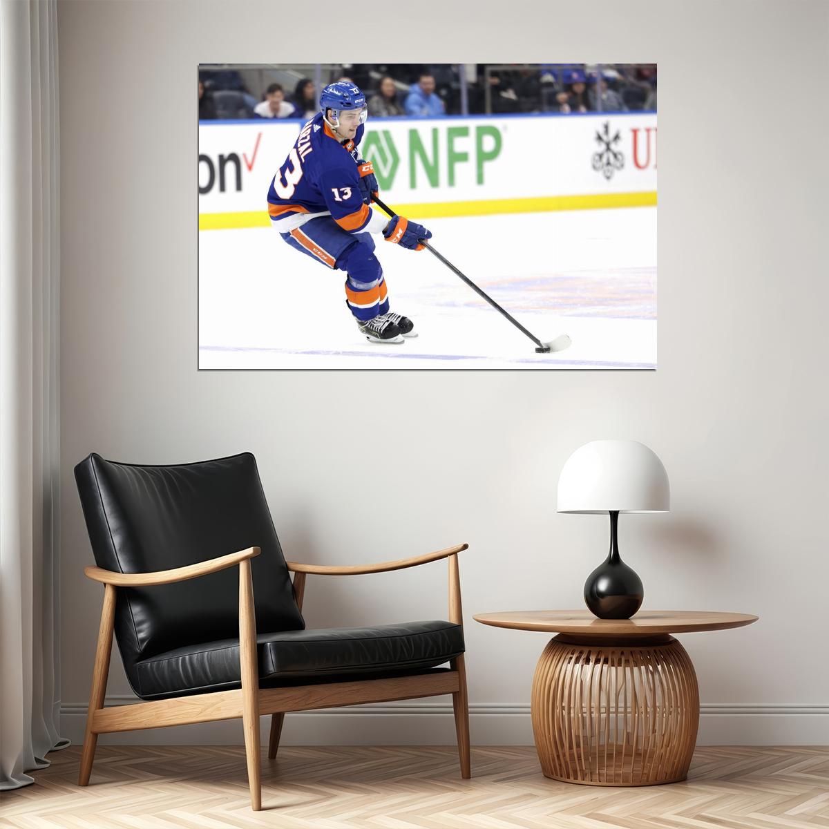 Mathew Barzal Famous USA Hockey Player Poster North America Hockey HD Photo Print