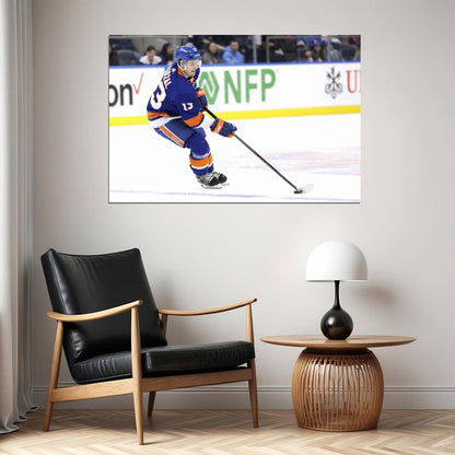 Mathew Barzal Famous USA Hockey Player Poster North America Hockey HD Photo Print