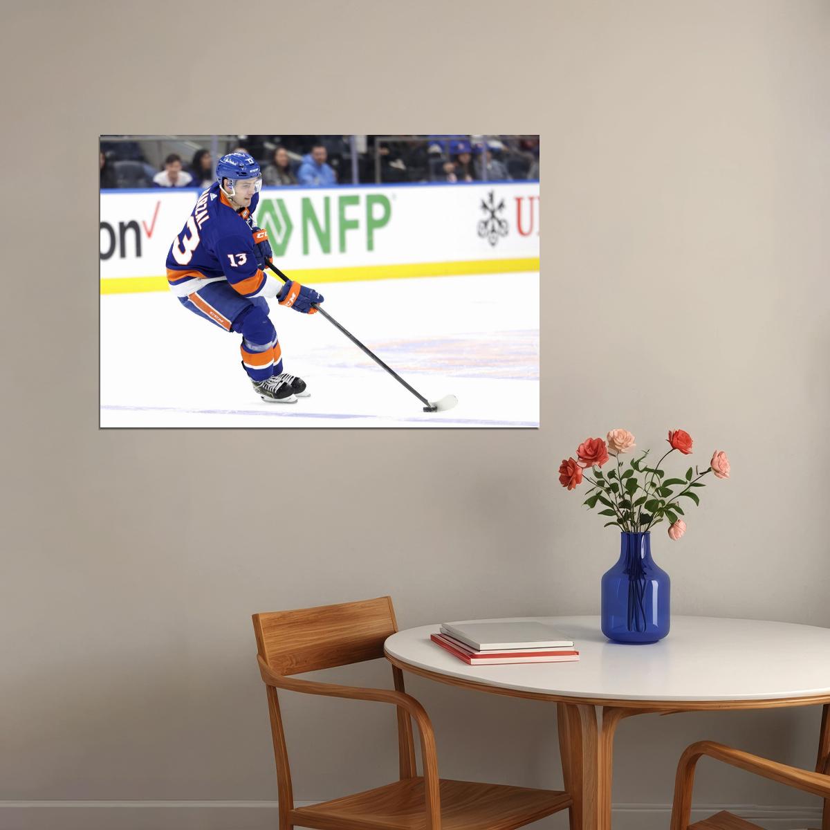 Mathew Barzal Famous USA Hockey Player Poster North America Hockey HD Photo Print