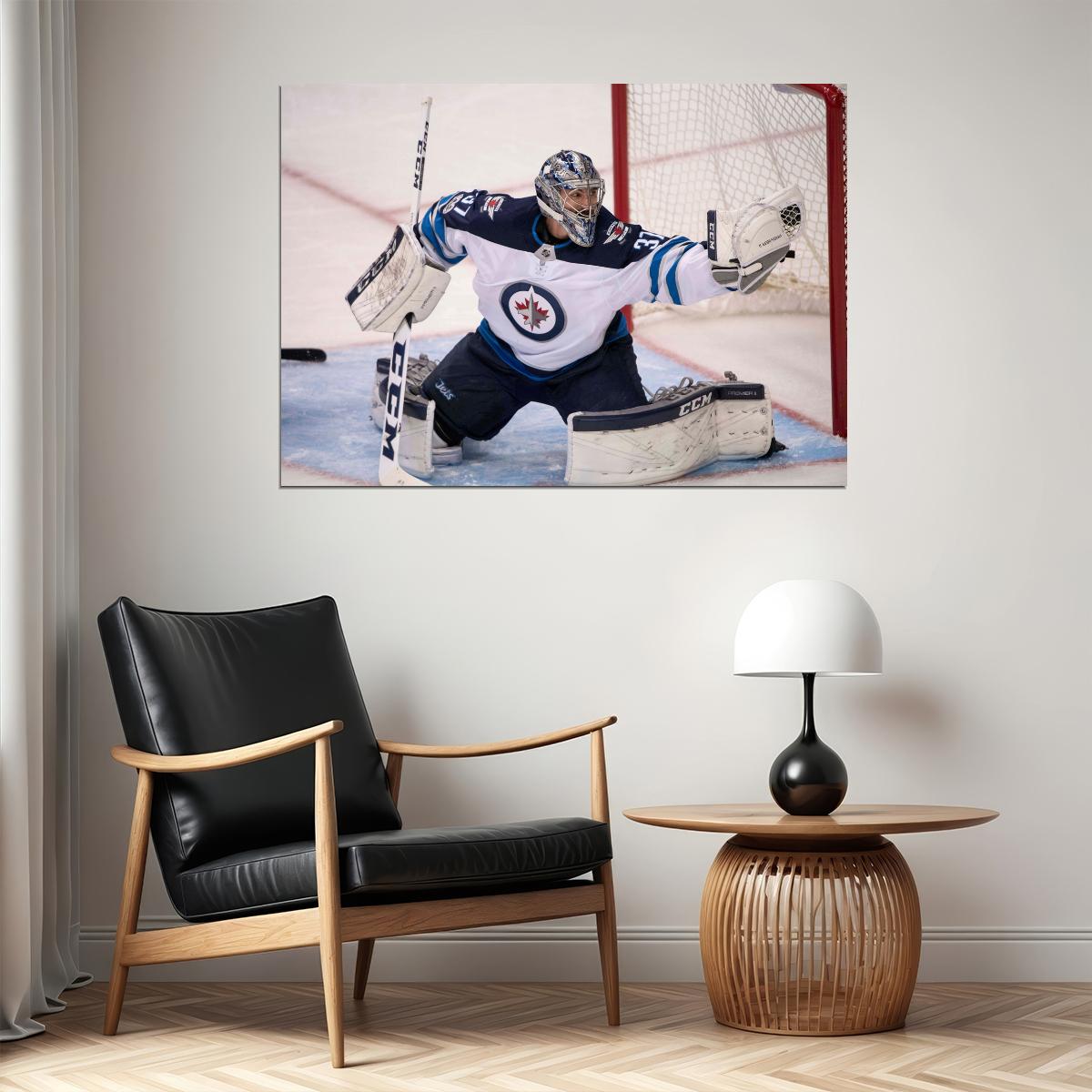 Connor Hellebuyck Mask Famous USA Hockey Player Poster North America Hockey HD Photo Print - xonomax