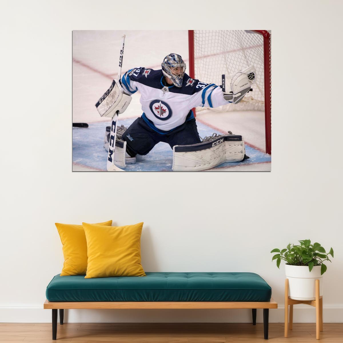 Connor Hellebuyck Mask Famous USA Hockey Player Poster North America Hockey HD Photo Print - xonomax