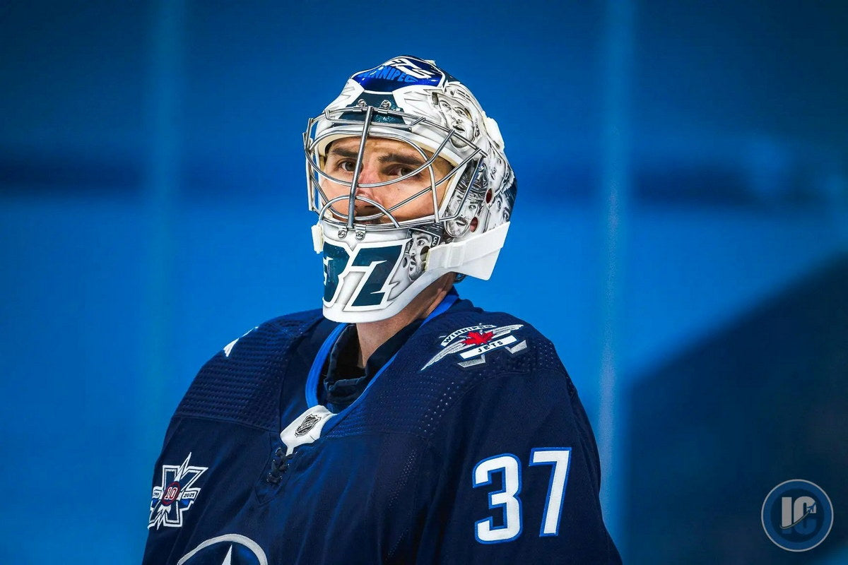 Connor Hellebuyck Mask Famous USA Hockey Player Poster North America Hockey HD Photo Print