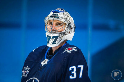 Connor Hellebuyck Mask Famous USA Hockey Player Poster North America Hockey HD Photo Print